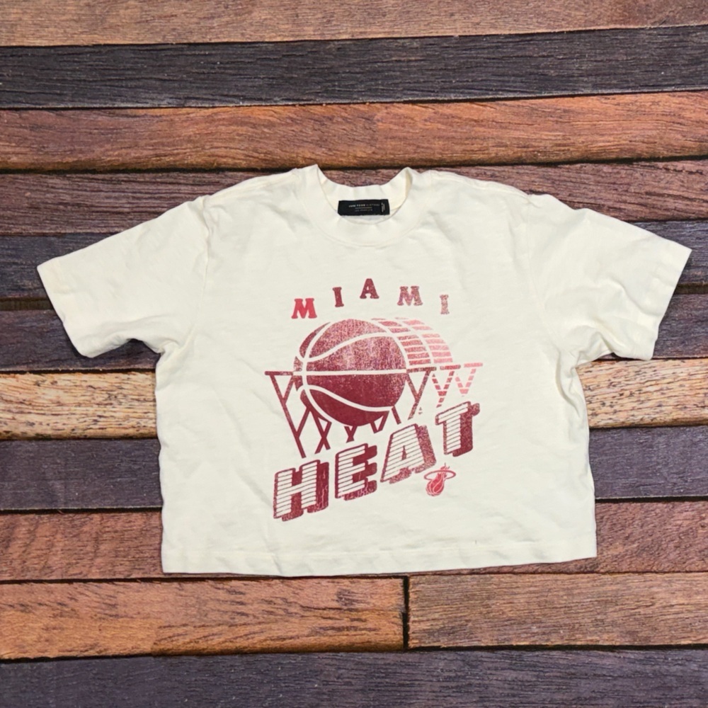 Miami Heat Crop Top Retro Junk Food Women's NBA Basketball Tshirt